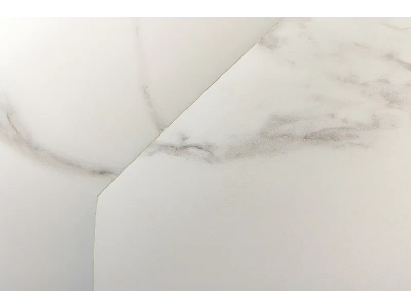 Table à manger extensible en céramique 180-225cm aspect marbre pas cher