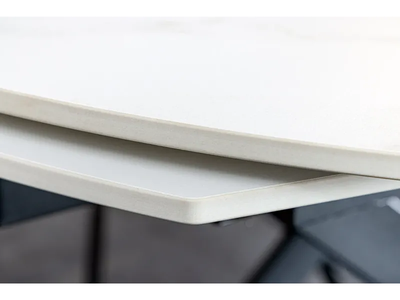 Table à manger extensible en céramique 180-225cm aspect marbre pas cher