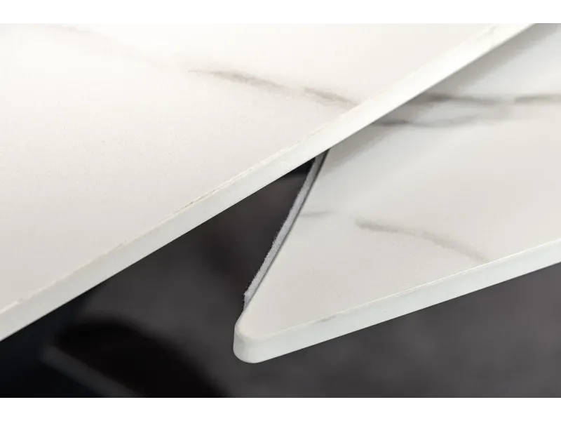 Table à manger extensible en céramique 180-225cm aspect marbre pas cher