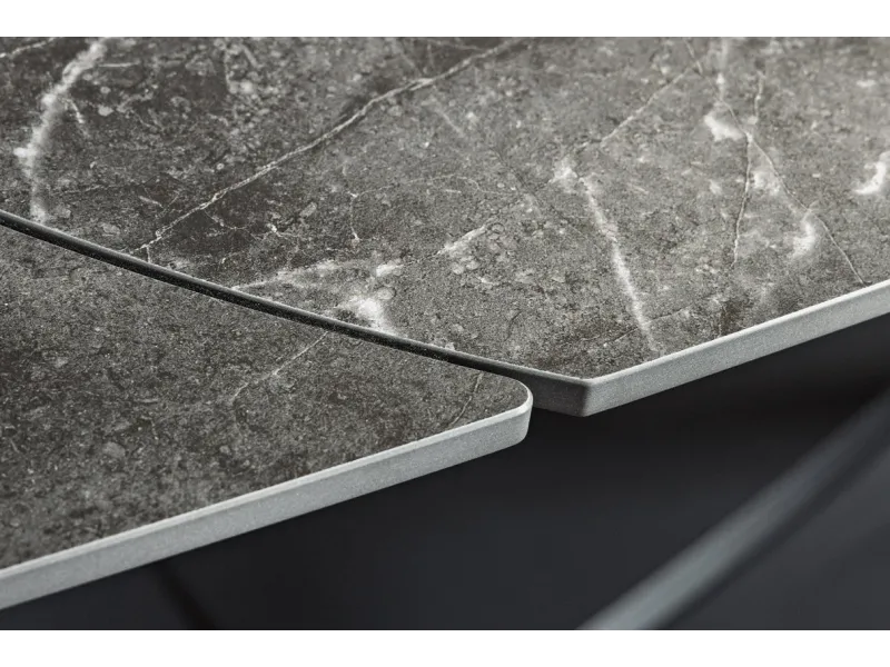 Table à manger extensible en céramique 180-225cm aspect marbre pas cher