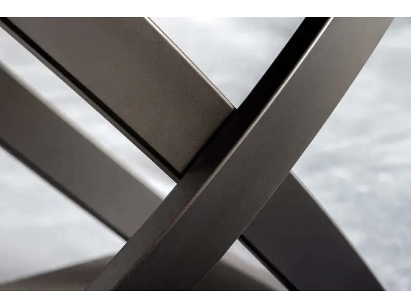 Table à manger extensible en céramique 180-225cm aspect marbre pas cher