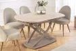 Table à manger extensible en céramique 180-225cm aspect marbre pas cher