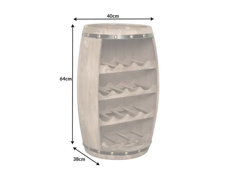 Casier à vin authentique 60cm naturel