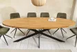 Table Ovale GALAXIE 240cm Bois de Manguier & Métal - Adenia Home