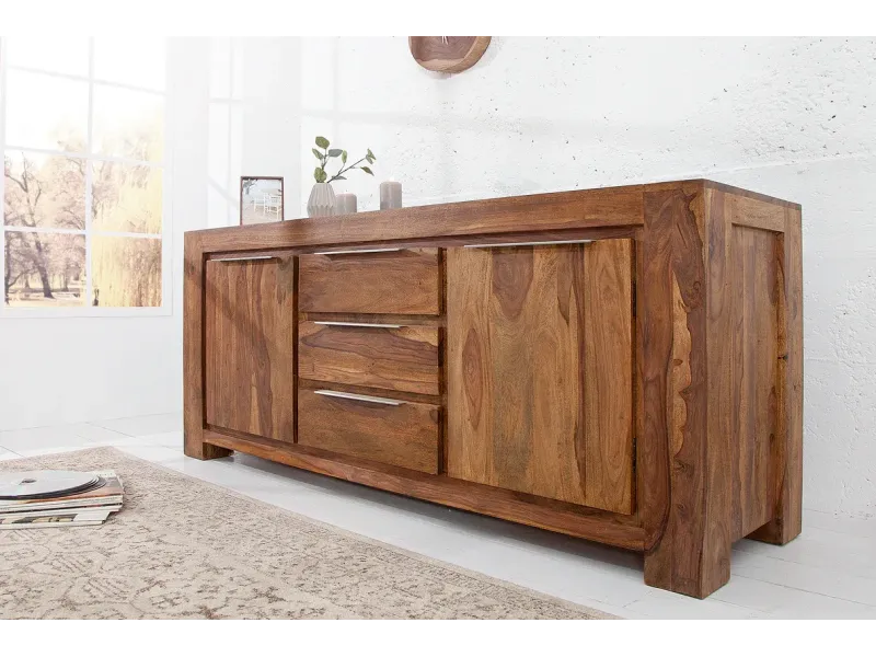 Buffet Bois Massif Sheesham Naturel 175 cm | Meubles en Sheesham