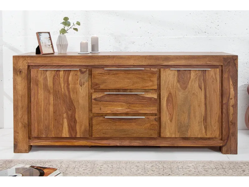 Buffet Bois Massif Sheesham Naturel 175 cm | Meubles en Sheesham