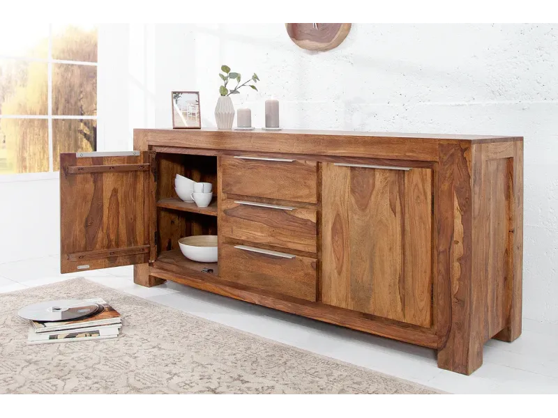 Buffet Bois Massif Sheesham Naturel 175 cm | Meubles en Sheesham