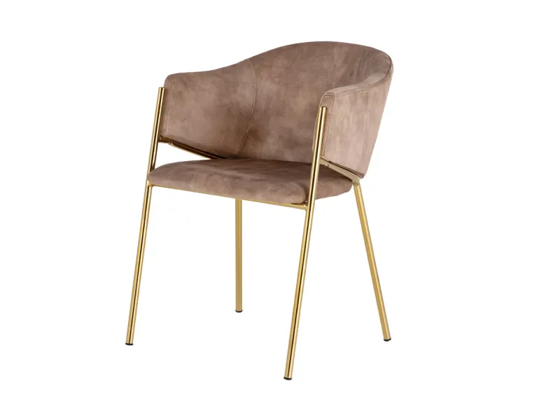 Chaise capitonnée revêtue en tissus bleu Chaises de salle à manger...