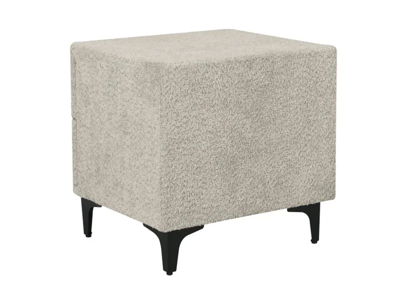 Table de chevet design de 45cm avec tiroir gris clair pas cher
