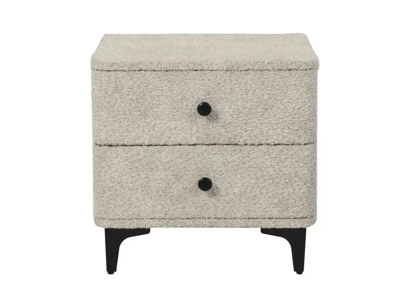 Table de chevet design de 45cm avec tiroir gris clair pas cher