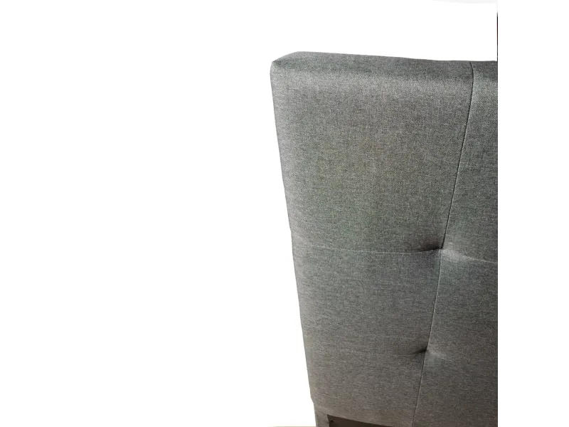 Lit coffre adulte contemporain de 140 x 200 cm en tissu gris Milaydie