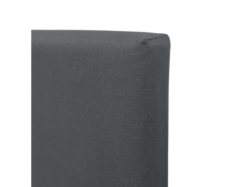 Lit Coffre QINA 2 personnes – 160 x 200 cm – Tissu gris effet lin