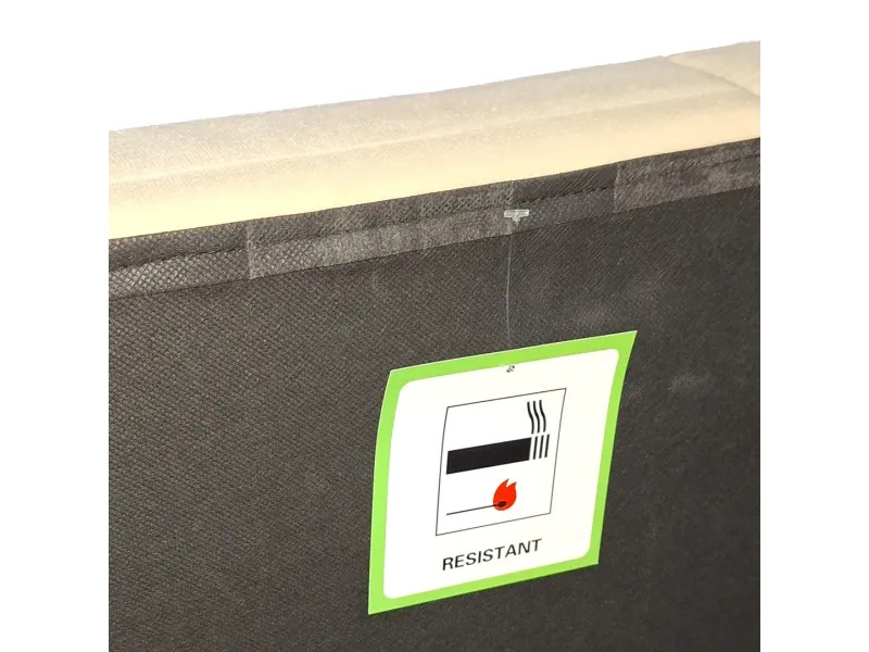 Lit coffre moderne de 160 x 200 cm en tissu coloris gris