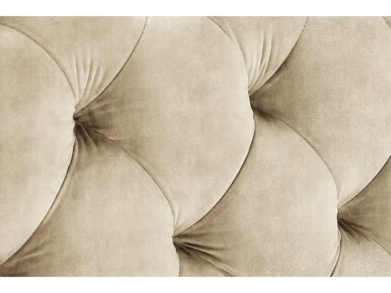 Lit MODERN BAROCK 180 x 200 cm – Velours champagne de style baroque