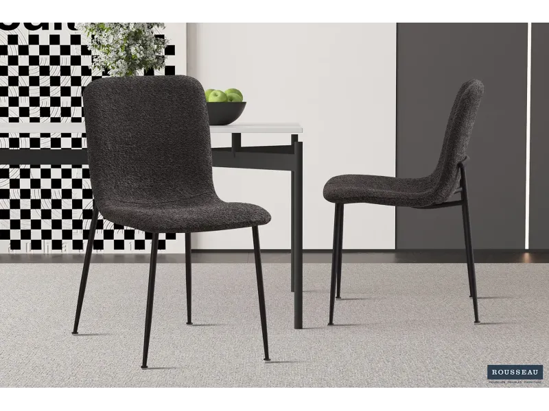 Chaise de salle à manger design coloris blanc Chaises de salle à ma...