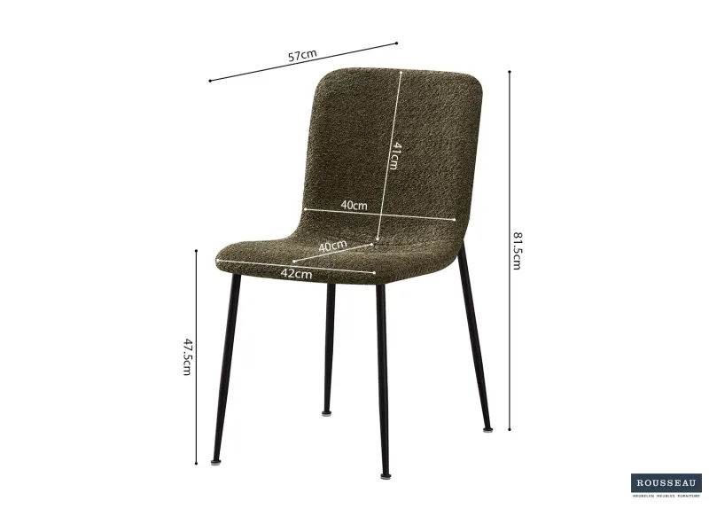 Chaise de salle à manger design coloris gris Chaises de salle à man...