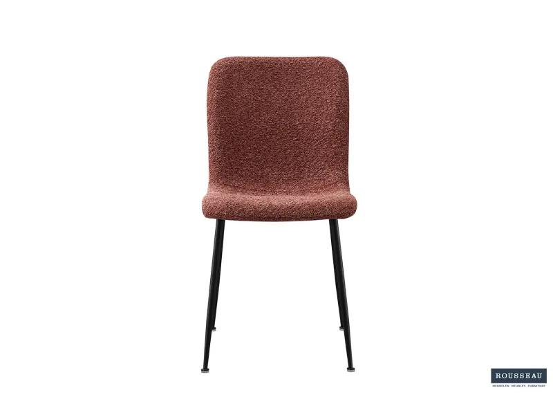 Chaise capitonnée revêtue en velours gris foncé Chaises de salle à manger...