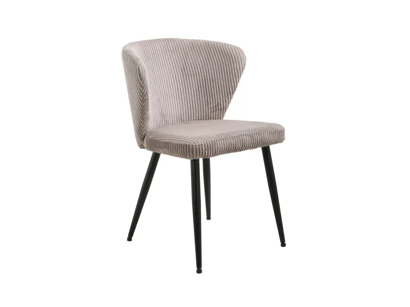 Chaise capitonnée revêtue en velours gris foncé Chaises de salle à manger...