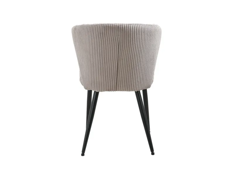 Chaise capitonnée revêtue en velours gris foncé Chaises de salle à manger...