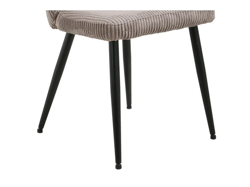 Chaise capitonnée revêtue en velours gris foncé Chaises de salle à manger...