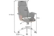 Chaise de bureau Manhattan – Similicuir noir & bois de noyer