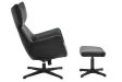 Fauteuil VOGUE pivotant à 360° en similicuir noir – Confort et élégance réunis