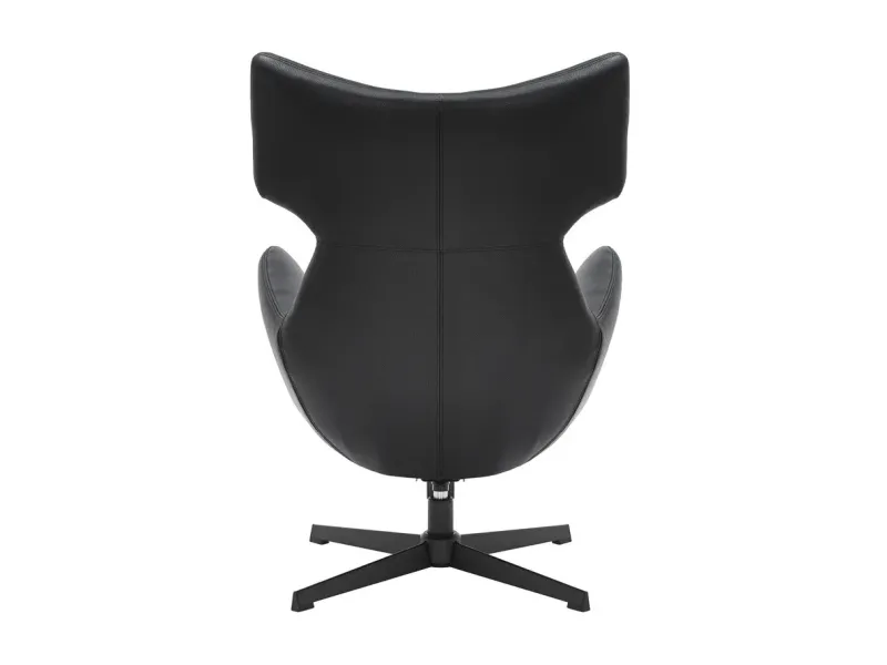 Fauteuil VOGUE pivotant à 360° en similicuir noir – Confort et élégance réunis