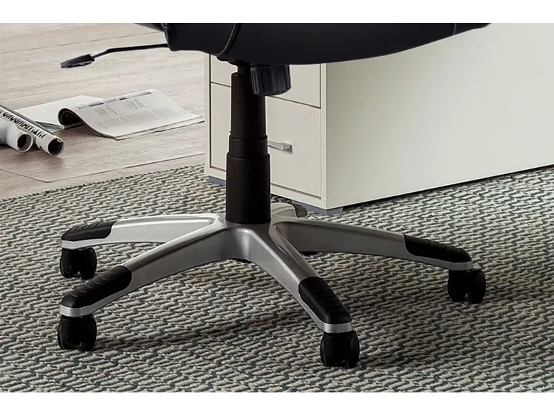 fauteuil de bureau réglable revêtue simili cuir teinté noir Sièges ...