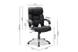 fauteuil de bureau réglable revêtue simili cuir teinté noir Sièges ...