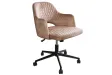 Chaise de bureau PARIS velours grège – Élégance et confort raffiné