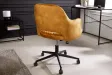 Lot de 4 chaises de bureau à roulettes en simili cuir coloris turqu...