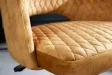 Lot de 4 chaises de bureau à roulettes en simili cuir coloris turqu...