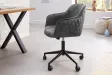 Chaise de bureau EUPHORIA velours gris foncé – Élégance moderne et confort au quotidien