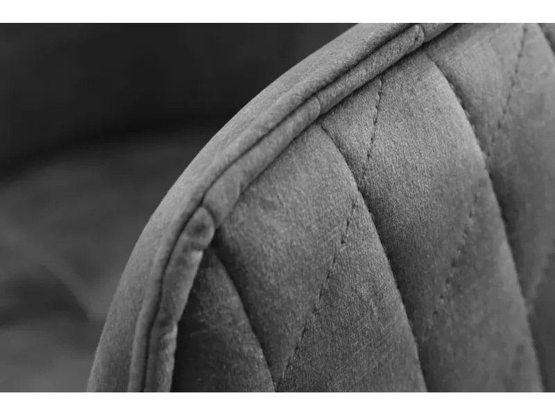 Chaise de bureau EUPHORIA velours gris foncé – Élégance moderne et confort au quotidien