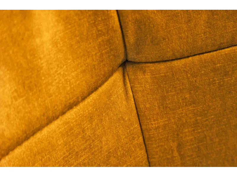 Chaise de bureau EUPHORIA velours jaune moutarde – Confort chic et design audacieux