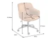 Chaise de bureau EUPHORIA velours jaune moutarde – Confort chic et design audacieux