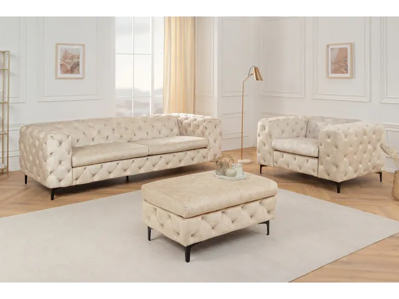 Fauteuil design royal baroque coloris gris antique en simili-cuir F...