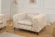 Fauteuil design royal baroque coloris gris antique en simili-cuir F...