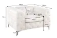 Fauteuil design royal baroque coloris gris antique en simili-cuir F...