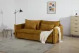 Canapé Marvelous velours jaune moutard 220cm pas cher