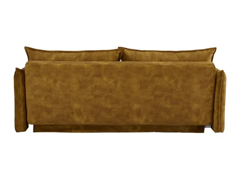 Canapé Marvelous velours jaune moutard 220cm pas cher