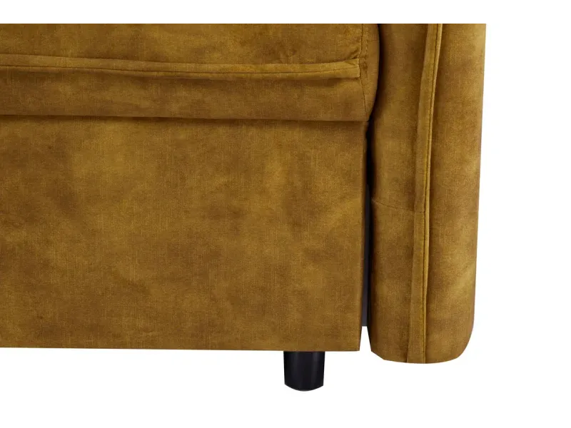 Canapé Marvelous velours jaune moutard 220cm pas cher