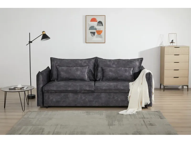 Canapé Marvelous velours jaune moutard 220cm pas cher