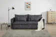Canapé Marvelous velours jaune moutard 220cm pas cher