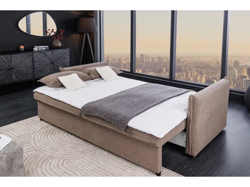 Canapé Marvelous velours jaune moutard 220cm pas cher