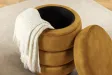 Tabouret 40 cm design en bois massif recyclé Tabourets bas |adeniahome...
