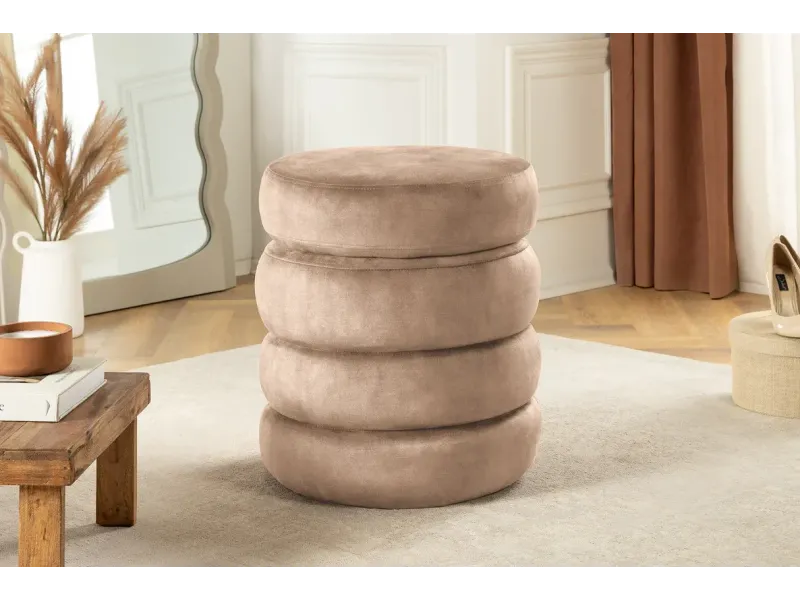 Tabouret 40 cm design en bois massif recyclé Tabourets bas |adeniahome...