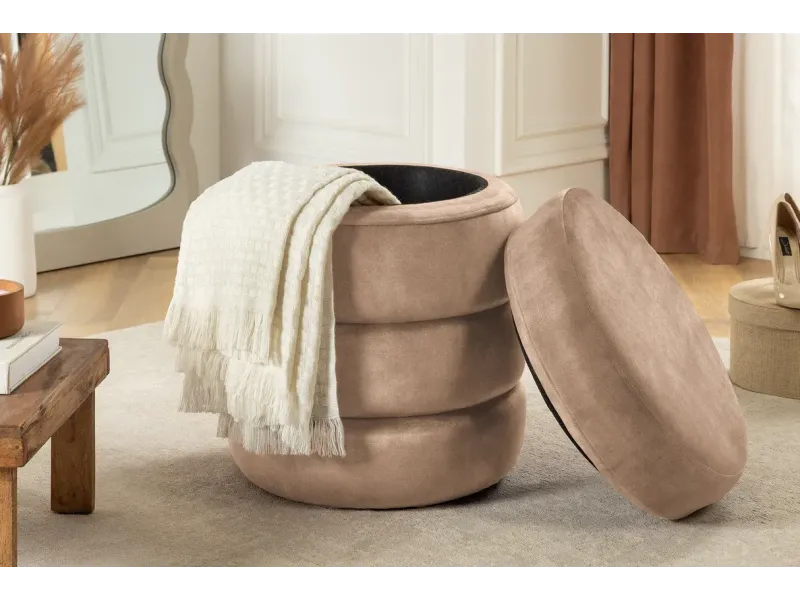 Tabouret 40 cm design en bois massif recyclé Tabourets bas |adeniahome...