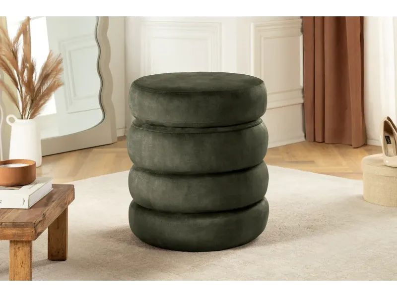 Tabouret 40 cm design en bois massif recyclé Tabourets bas |adeniahome...