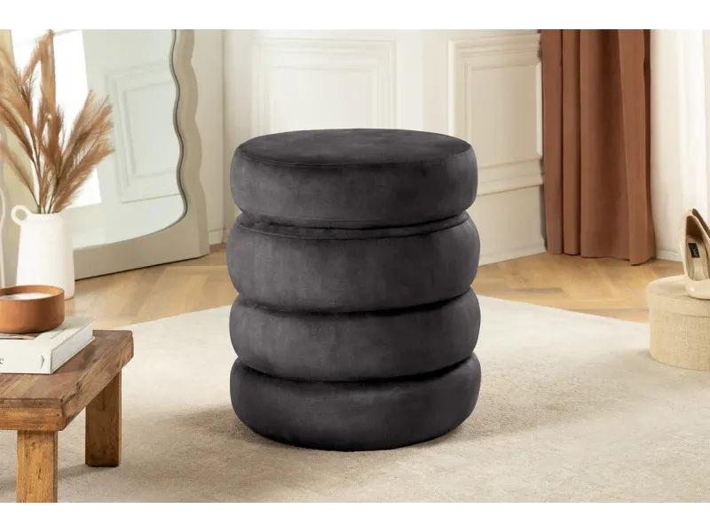 Tabouret 40 cm design en bois massif recyclé Tabourets bas |adeniahome...